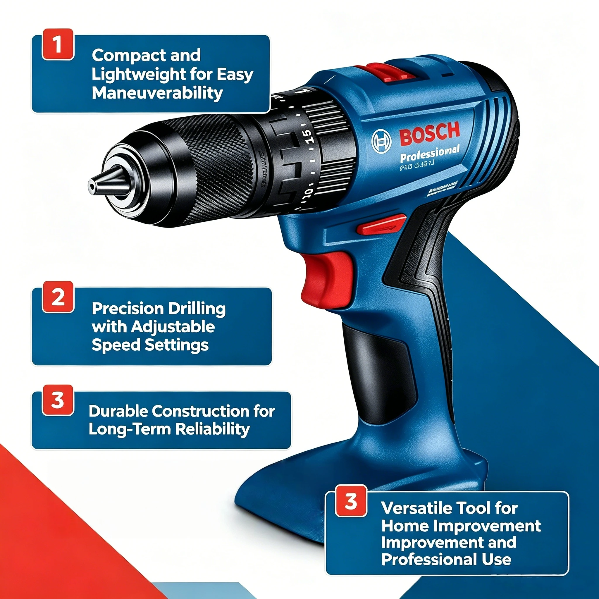 Bosch Drill Gsb 18V - Trapano avvitatore a percussione senza fili